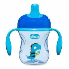 Поїльник непроливайка Chicco Training Cup, 200мл, 6м+, Cиній (06921.20.03)