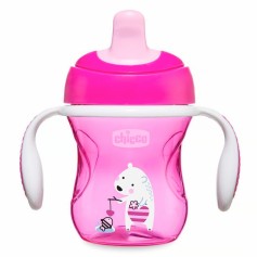 Поїльник непроливайка Chicco Training Cup, 200мл, 6м+, Рожевий (06921.10.03)