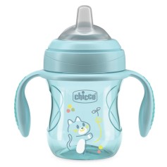 Поїльник з м'яким носиком Chicco Transition Cup, 200 мл, блакитний 4м+ (06911.25)