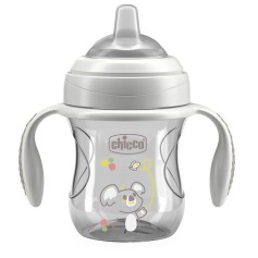 Поїльник з м'яким носиком Chicco Transition Cup, 200 мл, 4м+ сірий (180615)