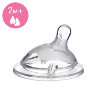 Соска силиконовая Chicco Step Up New, средний поток, 2м+, 1 шт. (81023.10)