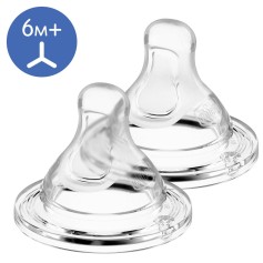 Соска силіконова Chicco Physio, для каш, 6м+, 2 шт. (20347.00)
