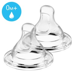 Соска силіконова Chicco Physio, повільний потік, 0м +, 2 шт. (20311.00)