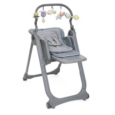Стільчик для годування Chicco Polly Magic Relax New сіро-блакитний (79502.96)
