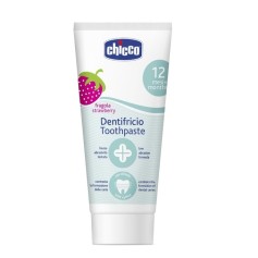Дитяча зубна паста Chicco без фтора 50 мл полуниця 12м+