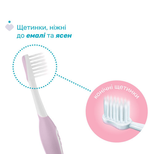 Зубная щетка Chicco для первых зубов 6-36 мес. розовая (12081.00) — 12519
