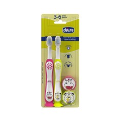 Зубна щітка Chicco на присосці 3-6 років 2 шт. (12084.00)