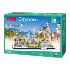 Тривимірна головоломка-конструктор CubicFun City Line Баварія, 178 елементів (MC267h)