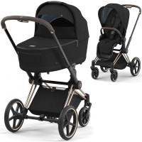 Коляска 2в1 Cybex Priam 4.0 Sepia Black шасі Rosegold