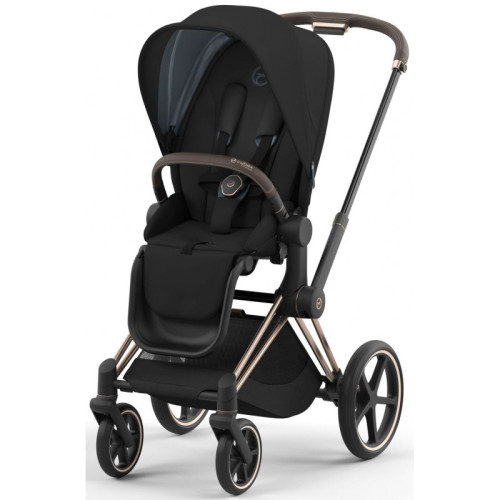 Коляска 2в1 Cybex Priam 4.0 Sepia Black шасі Rosegold — 4114