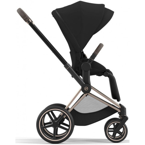 Коляска 2в1 Cybex Priam 4.0 Sepia Black шасі Rosegold — 4114