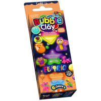 Дитяче тісто для ліплення Danko Toys "BUBBLE CLAY "FLUORIC" (142764-Г)  