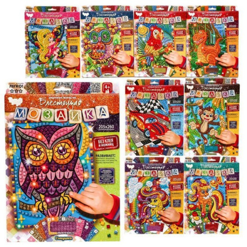 Дитячий набір для творчості "Блискуча мозаїка" від Danko Toys (73442-Г)