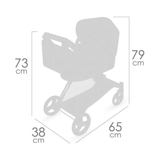 Коляска-трансформер для ляльки 3 в 1 DeCuevas Capriccio з сумочкою, корзина, 38-65-79 см (81773) — 27688 Коляска-трансформер для ляльки 3 в 1 DeCuevas Capriccio з сумочкою, корзина, 38-65-79 см (81773) — 27688