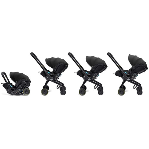 Автокрісло-коляска Doona X Nitro Black i-Size 40-85 см (до 13 кг) 2-в-1 з 3 положеннями нахилу, для новонароджених та подорожей — 22318