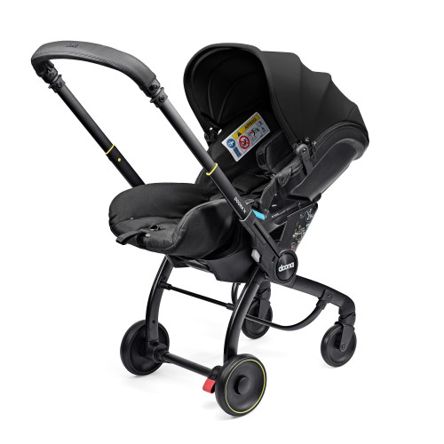 Автокрісло-коляска Doona X Nitro Black i-Size 40-85 см (до 13 кг) 2-в-1 з 3 положеннями нахилу, для новонароджених та подорожей — 22318