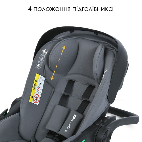 Автокресло El Camino i-Flow ME1198 Gray i-SIZE R129, рост ребенка 40-87 см, группа 0+ — 21853 Автокресло El Camino i-Flow ME1198 Gray i-SIZE R129, рост ребенка 40-87 см, группа 0+ — 21853