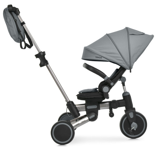 Трехколесный велосипед с родительской ручкой El Camino Trigo ME 1226 Frost Gray — 24469