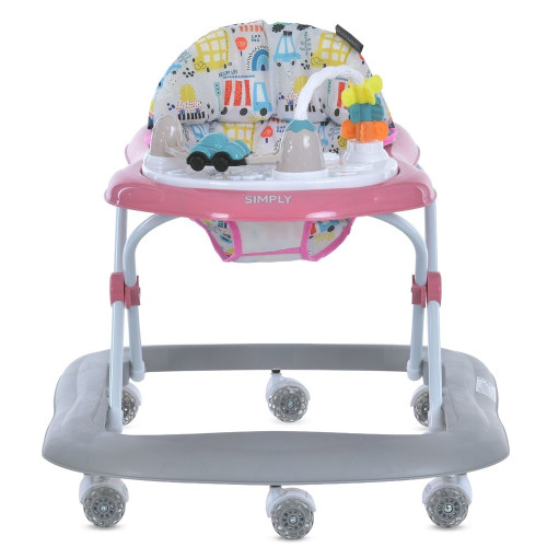Ходунки El Camino Simply с музыкой, стопор, на батарейке, розовые (ME 1215) — 23181 Ходунки El Camino Simply с музыкой, стопор, на батарейке, розовые (ME 1215) — 23181