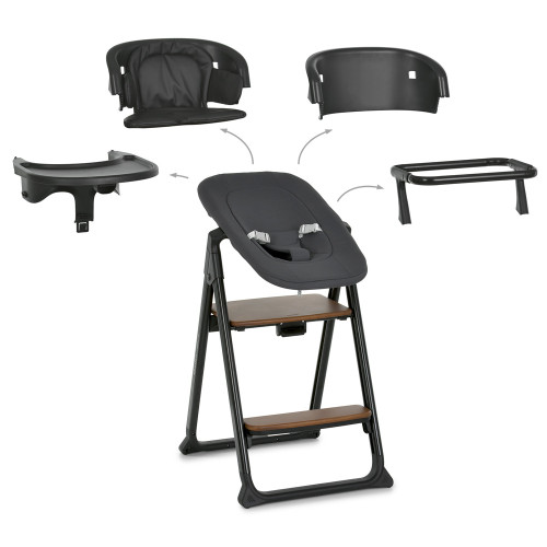 Стульчик для кормления El Camino Growee ME 1222 Black — 24573 Стульчик для кормления El Camino Growee ME 1222 Black — 24573