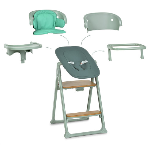 Стільчик для годування El Camino Growee ME 1222 Sage Green — 24576 Стільчик для годування El Camino Growee ME 1222 Sage Green — 24576
