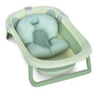 Детская складная ванночка El Camino ME 1151 Plus Pale Green с термометром, вкладыш, силикон