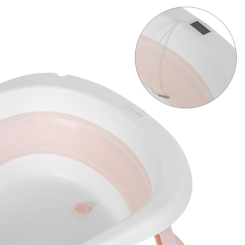 Детская складная ванночка El Camino ME 1151 Plus Peony Pink с термометром, вкладыш, силикон — 23802 Детская складная ванночка El Camino ME 1151 Plus Peony Pink с термометром, вкладыш, силикон — 23802