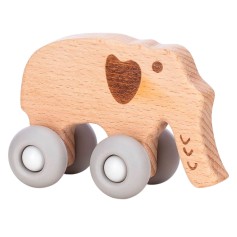 Деревянная игрушка FreeON слоник на силиконовых колесах (46255)
