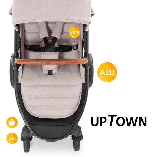 Прогулянкова коляска Hauck Uptown Melange Black — 2955