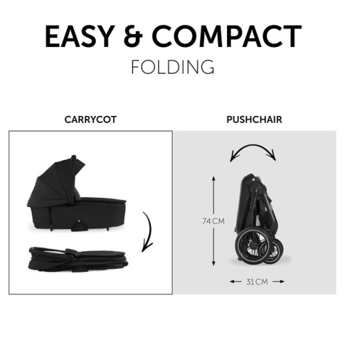 Коляска универсальная 2в1 Hauck Walk N Care Air Black — 15492