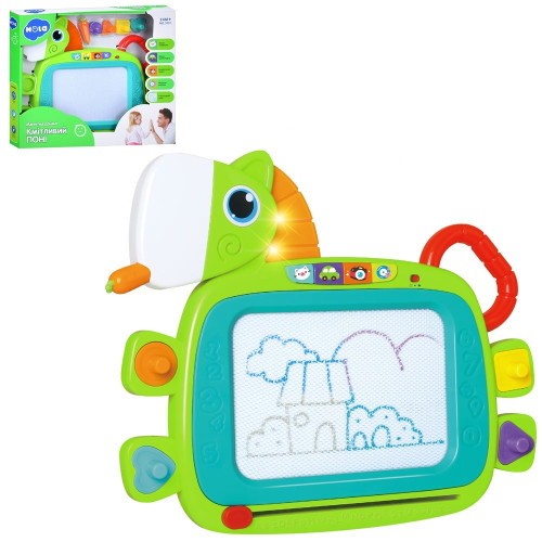 Дитяча дошка для малювання Hola кольорова, музика, звук, світло, штамп 4 шт (3131)