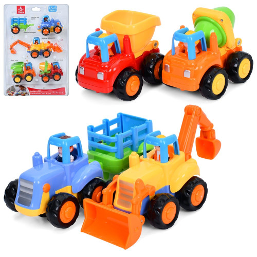 Іграшковий набір інерційних машинок Hola з рухомими деталями, 4 шт (326)