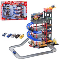 Игровой гараж 4 этажа с механическим лифтом (92128A)