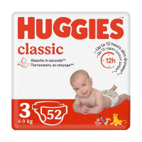 Подгузники Huggies Classic 3 (4-9 кг) 52 шт