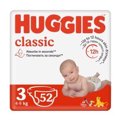 Підгузки Huggies Classic 3 (4-9 кг) 52 шт