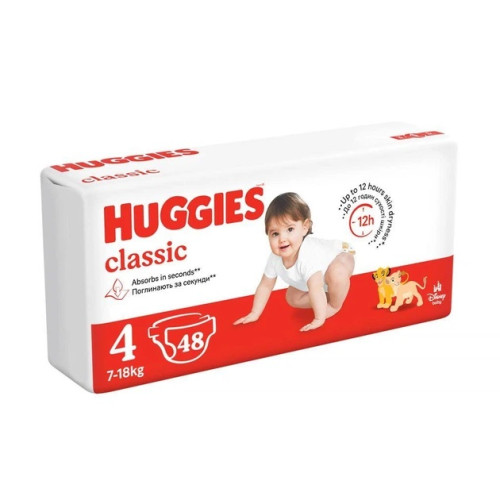 Подгузники Huggies Classic 4 (7-18 кг) 48 шт — 18603