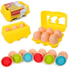 Развивающая игра яйца-пазлы, лоток, 6 шт (PLE12-6)