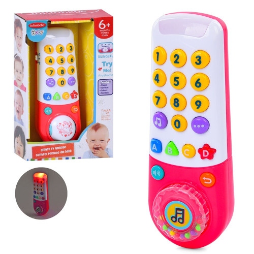 Дитячий інтерактивний пульт Infunbebe із музикою, звук, брязкальце, 2 види, 17 см (LSRC11-MEM-RB)
