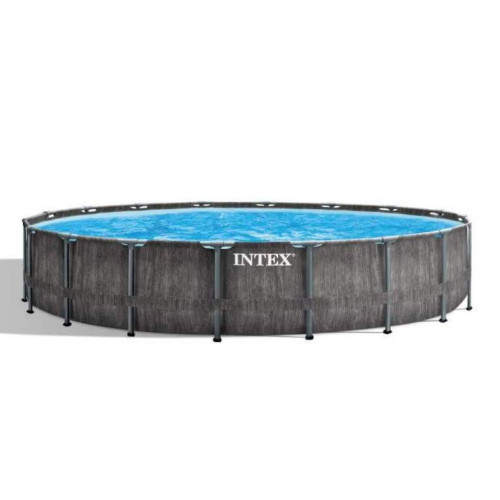Бассейн каркасный Intex с фильтром-насосом 240V, стремянка, подстилка, тент, 457-122 см, 16805 л (26742) — 24371