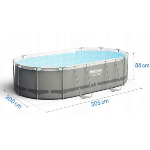 Бассейн каркасный Bestway фильтром-насосом 220V, 300-200-84 см, 3668 л (5614A) — 24331