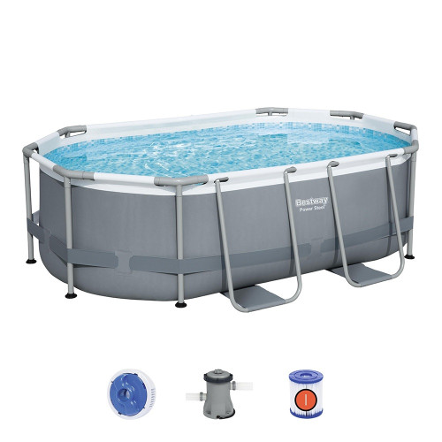 Бассейн каркасный Bestway фильтром-насосом 220V, 300-200-84 см, 3668 л (5614A) — 24331