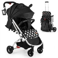 Прогулочная коляска Joy Elegans с подстаканником, черная (A-43081)