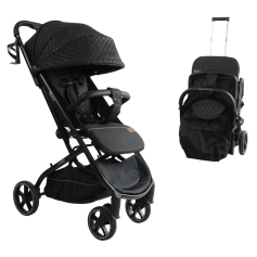 Прогулянкова коляска Joy Elegans з підсклянником, чорна (A-50463)