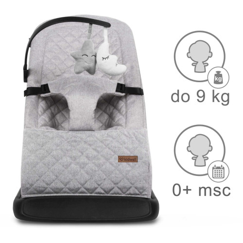 Дитяче крісло-гойдалка Kidwell Laro Full grey/blak (KLFGB) — 23417 Дитяче крісло-гойдалка Kidwell Laro Full grey/blak (KLFGB) — 23417