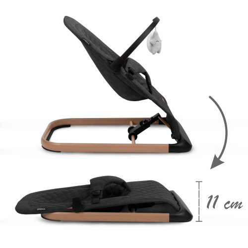 Дитяче крісло-гойдалка Kidwell Laro black-wooden (KLLB) — 22886 Дитяче крісло-гойдалка Kidwell Laro black-wooden (KLLB) — 22886