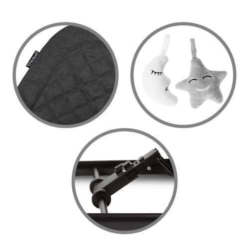 Дитяче крісло-гойдалка Kidwell Laro black-wooden (KLLB) — 22886 Дитяче крісло-гойдалка Kidwell Laro black-wooden (KLLB) — 22886