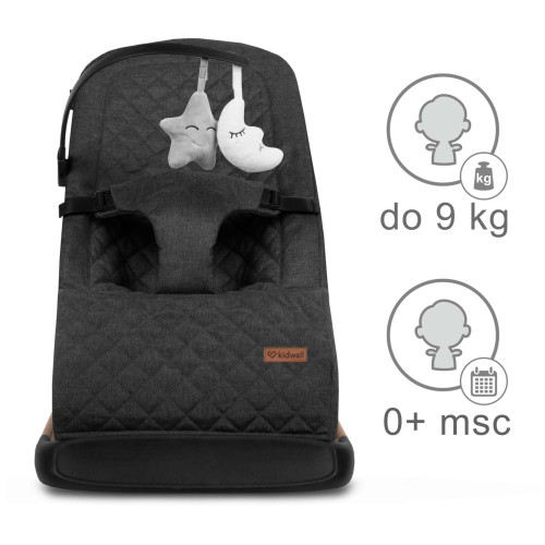 Дитяче крісло-гойдалка Kidwell Laro black-wooden (KLLB) — 22886 Дитяче крісло-гойдалка Kidwell Laro black-wooden (KLLB) — 22886