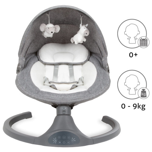 Дитяче крісло-гойдалка 2в1 Kidwell Luxi dark melange (KLDM) — 22858