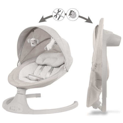 Дитяче крісло-гойдалка 2в1 Kidwell Luxi light melange (KLLM) — 22859