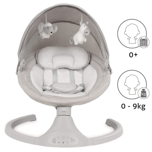 Дитяче крісло-гойдалка 2в1 Kidwell Luxi light melange (KLLM) — 22859
